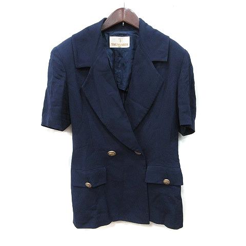 未使用 トラサルディ TRUSSARDI セットアップ スーツ 40/42 春秋 トラサルディ TRUSSARDI テーラードジャケット ダブル 背抜き 42 XL 紺