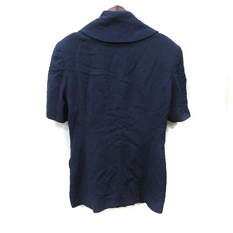 トラサルディ TRUSSARDI テーラードジャケット ダブル 背抜き 42 XL 紺