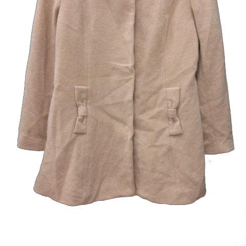レッセパッセ LAISSE PASSE ノーカラーコート ショート丈 ウール 総 