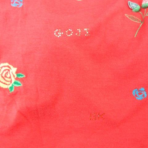 イタリヤ 伊太利屋 GKITALIYA ニット カットソー 刺繍 花柄 長袖 11 L