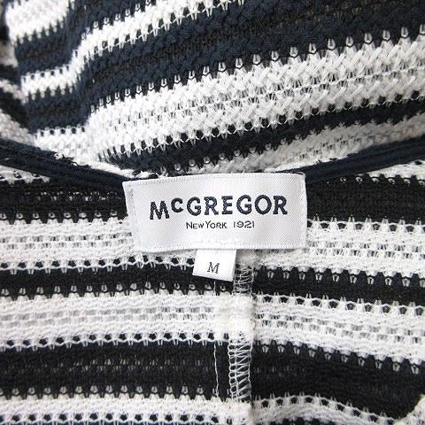 マックレガー マクレガー McGREGOR カットソー ボーダー 七分袖 M 黒 