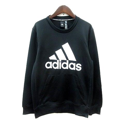 90s00s adidas スウェット 裏起毛 刺繍ロゴ 切替デザイン L 90s00s