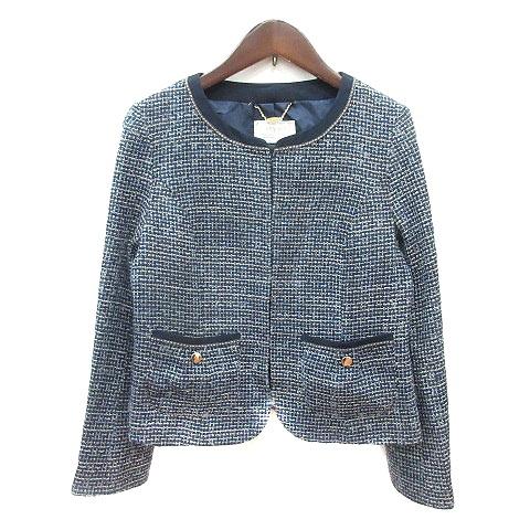 エニィスィス エニシス anySiS ノーカラージャケット 総裏地 ツイード