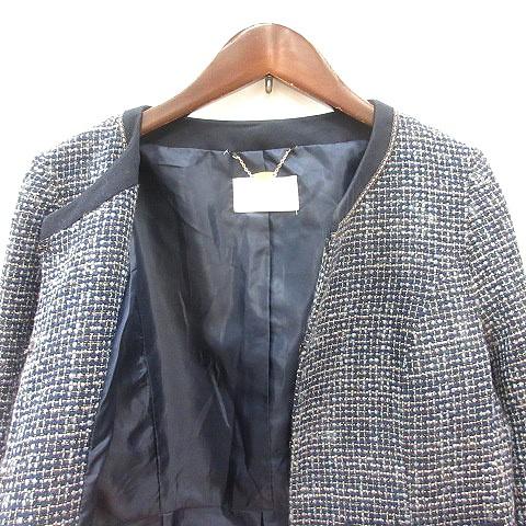 エニィスィス エニシス anySiS ノーカラージャケット 総裏地 ツイード