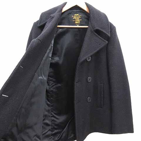極美品 Fidelity フィデリティ Pコート USA製 XL ブラック 冬用 フィデリティ FIDELITY ピーコート Pコート 総裏地 ウール M 黒