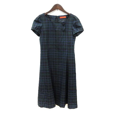 ヨークランド YORKLAND ワンピース ミモレ ロング チェック 半袖