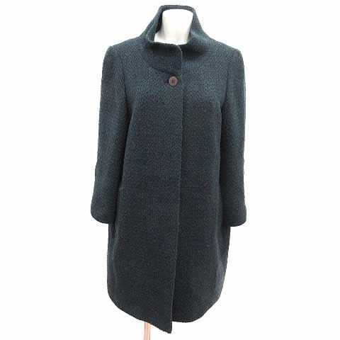 カシミヤ100%】【美品】レナウンensuite コート ベルト付き 黒 