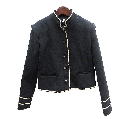 ZARA ナポレオン　ジャケット　XS ミリタリー　ウール ZARA（ザラ） ナポレオンジャケット 総裏地 XS 黒 ブラック /AU