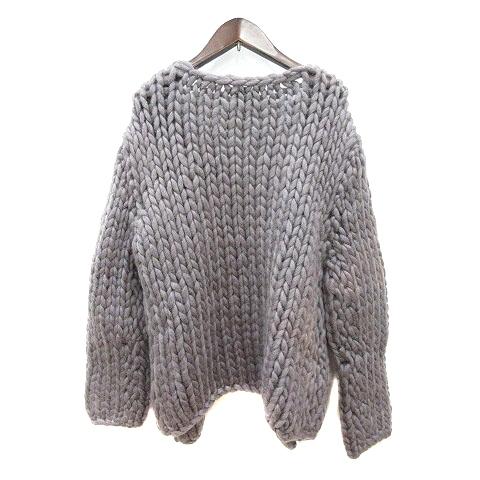 Whim Gazette ニットカーディガン ウィムガゼット Whim Gazette カーディガン ニット ウール F グレー 紫