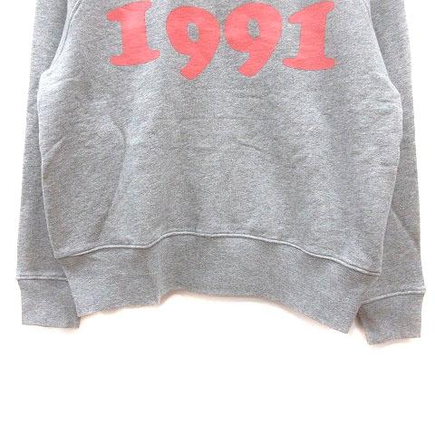 ザ ニッツ THE KNITS トレーナー スウェット プリント 長袖 グレー
