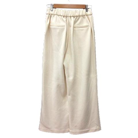 ディニテコリエ Dignite collier ワイドパンツ 裏起毛 F 白 アイボリー