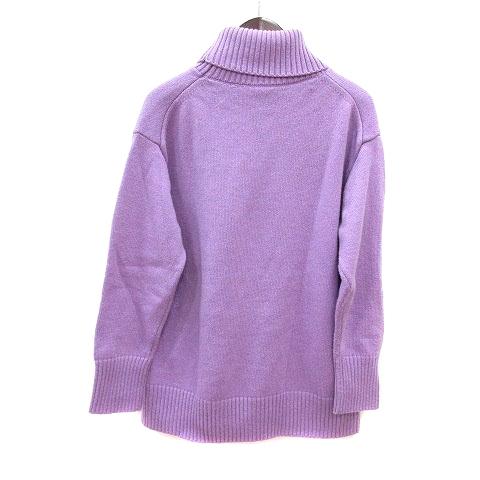 ドゥクラッセ DoCLASSE ニット セーター タートルネック 長袖 S/M 紫