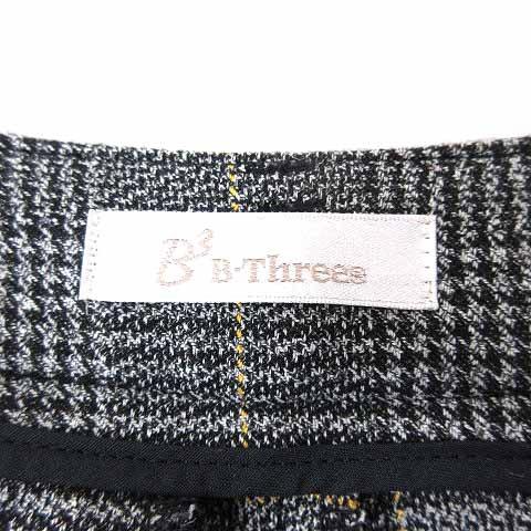 ビースリー B3 B-Three スラックスパンツ グレンチェック 30 S グレー