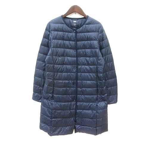 ユニクロ（UNIQLO） ダウンコート L 紺 ネイビー /MN レディース