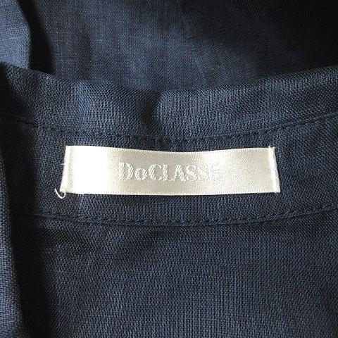 ドゥクラッセ DoCLASSE シャツ ブラウス 長袖 麻 リネン レース 11 L