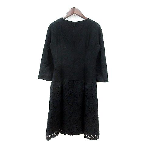 オースチン リード Austin Reed ワンピース ひざ丈 レース 長袖 切替