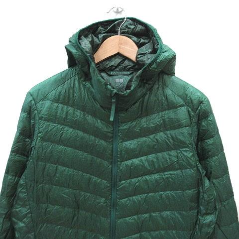 ユニクロ（UNIQLO） ダウンジャケット 総裏地 M 緑 グリーン /MS 