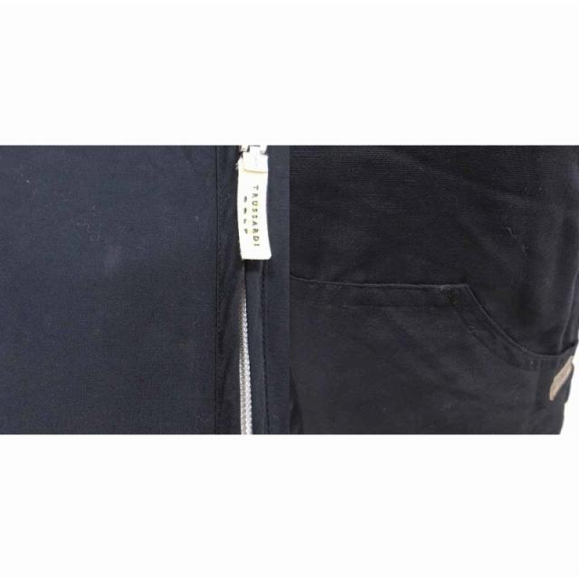 トラサルディ TRUSSARDI GOLF ベスト ナイロン ジップアップ 40 L 黒