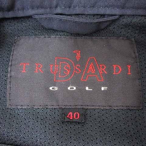TRUSSARDI GOLF トラサルディ　ベストレディース40 Lサイズ未使用 トラサルディ TRUSSARDI GOLF ベスト ナイロン ジップアップ 40 L 黒