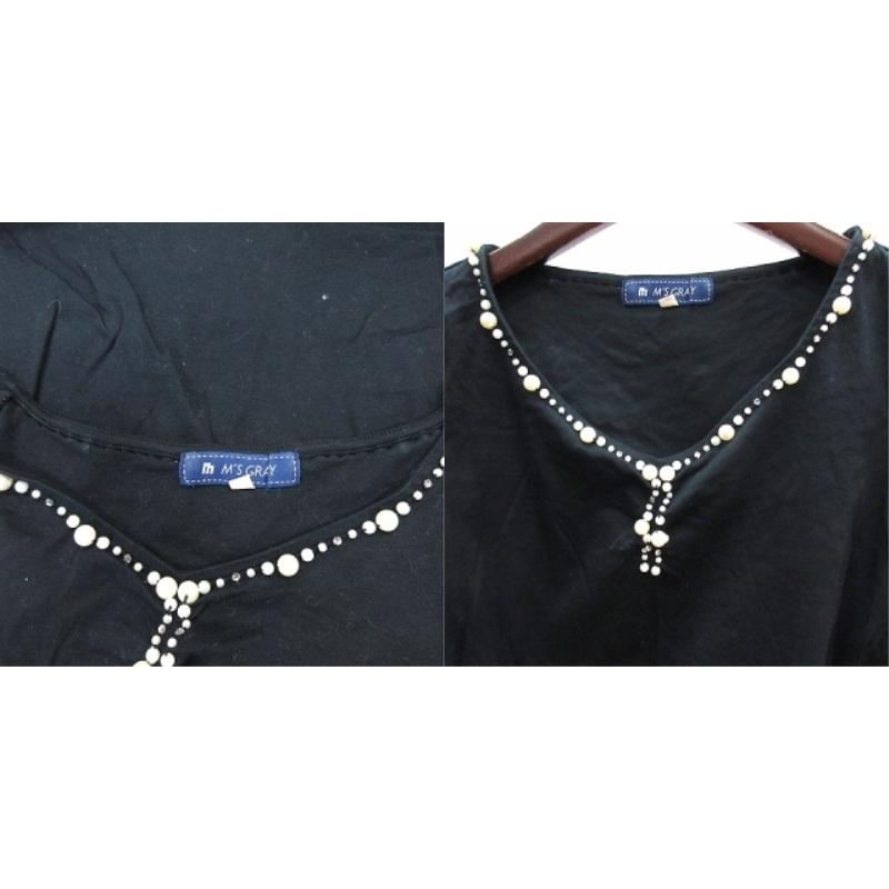エムズグレイシー M'S GRACY カットソー Tシャツ Vネック フェイク