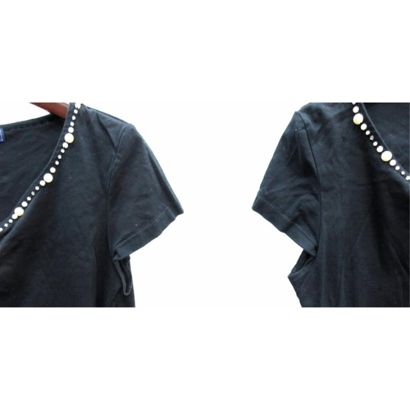 エムズグレイシー M'S GRACY カットソー Tシャツ Vネック フェイク