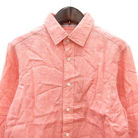 マカフィー MACPHEE トゥモローランド シャツ 長袖 麻 リネン 38 M 