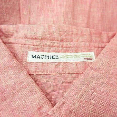 マカフィー MACPHEE トゥモローランド シャツ 長袖 麻 リネン 38 M