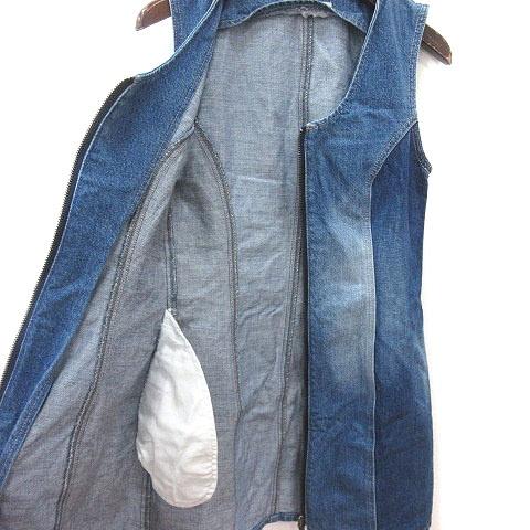 MOUSSY（マウジー） デニムワンピース ミニ ジップアップ ウォッシュ