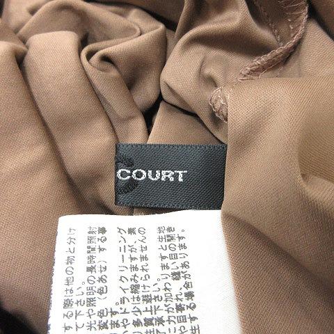 クイーンズコート QUEENS COURT フレアスカート ロング 1 S 茶 