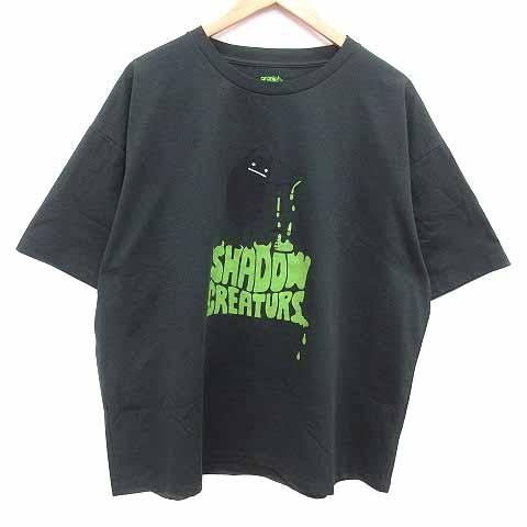グラニフ graniph Tシャツ カットソー クルーネック プリント 半袖 XL