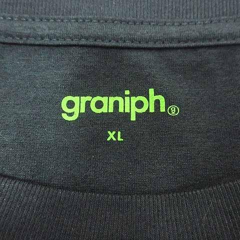 グラニフ graniph Tシャツ カットソー クルーネック プリント 半袖 XL
