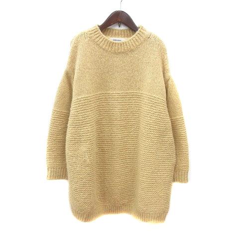 ココディール COCO DEAL ワンピース ニット ミニ 長袖 2 M 黄色
