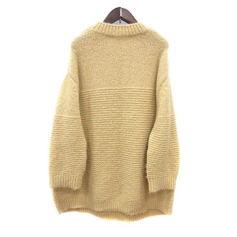 ココディール COCO DEAL ワンピース ニット ミニ 長袖 2 M 黄色