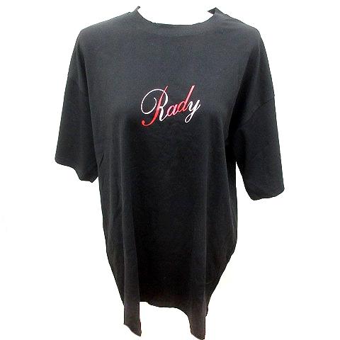 レディ Rady Tシャツ カットソー Uネック 半袖 M 黒 ブラック /RT 