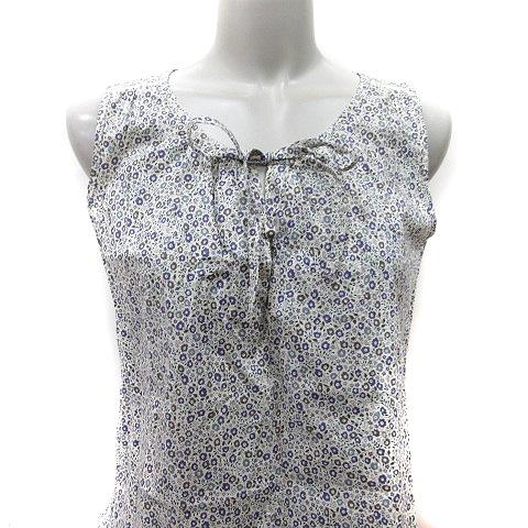 ヒューマンウーマン HUMAN WOMAN シャツ ブラウス ノースリーブ 花柄 