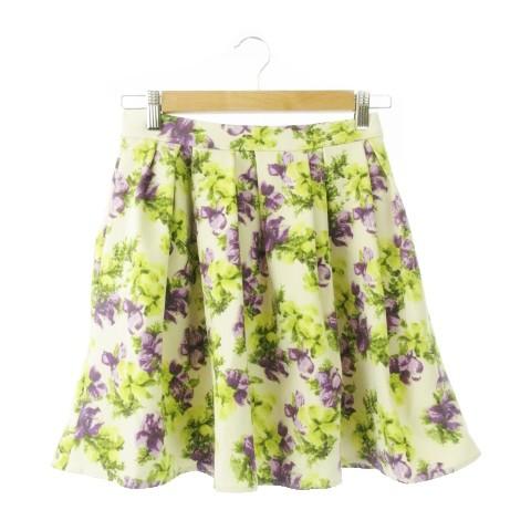 中古 マーキュリーデュオ Mercuryduo スカート フレア ミニ 花柄 S 黄緑 Mn13 レディース ベクトル 古着 198 ブランド古着販売のベクトル 通販 Yahoo ショッピング