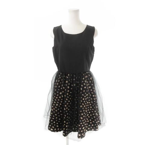 中古 ダズリン Dazzlin ワンピース ひざ丈 ノースリーブ チュール 花柄 M 黒 ブラック Mn7 レディース ベクトル 古着 198 ブランド古着販売のベクトル 通販 Yahoo ショッピング