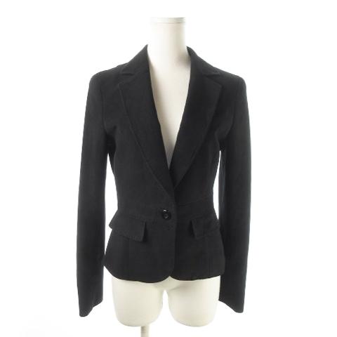 ついに再販開始 中古 クミキョク 組曲 Kumikyoku ジャケット テーラード 総裏地 ピーチスキン 2 黒 ブラック Ao3 レディース ベクトル 古着