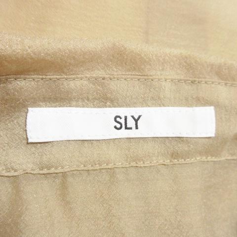 SLY（スライ） シャツ シアー 長袖 オーバーサイズ 透け感 F ベージュ 