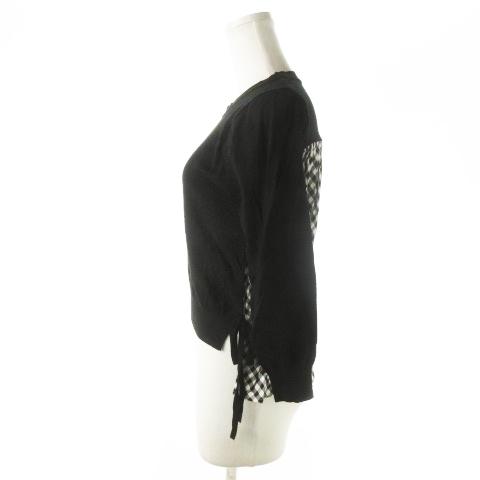 クイーンズコート QUEENS COURT ニット セーター ラウンドネック 七分  