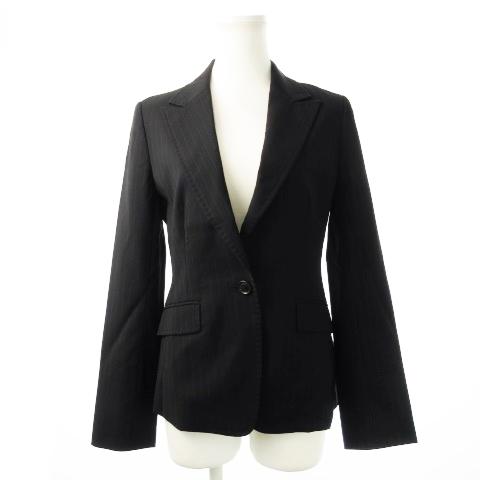 INED（イネド） ジャケット テーラード 総裏地 ウール 薄手 ストライプ  