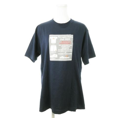 エレッセ ellesse Tシャツ カットソー クルーネック 半袖 プリント