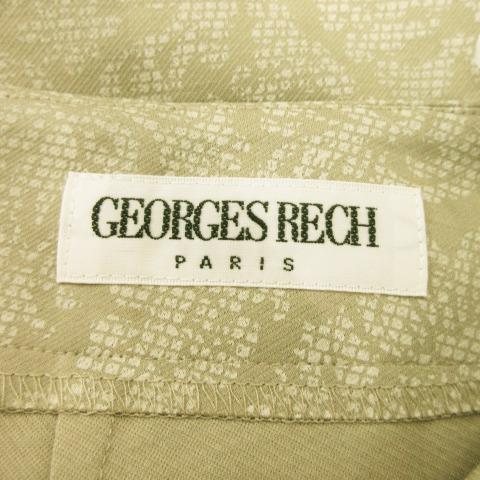 ジョルジュ レッシュ GEORGES RECH パンツ レギパン レギンス アンクル ストレッチ ダマスク 総柄 38 ベージュ /AH8 ☆ レディース｜vectorpremium｜06