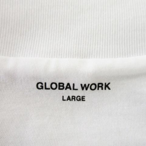 グローバルワーク GLOBAL WORK Tシャツ カットソー ラウンドネック 半袖 フェイクレイヤード ニット ストレッチ 柔らか L グレー｜vectorpremium｜06