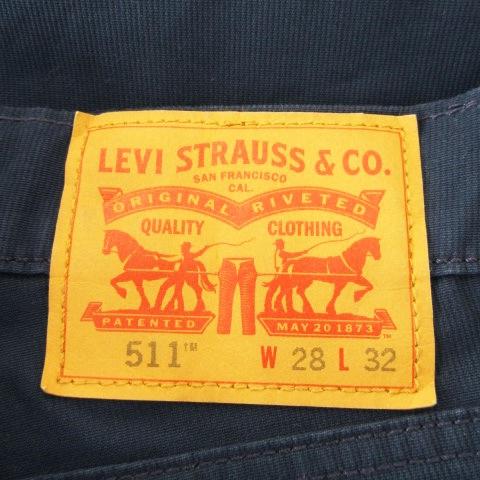 リーバイス Levi's 511 パンツ コットン レギュラー ストレート ストレッチ リベット カジュアル 小さいサイズ 28 青 ブルー /CK14 メンズ｜vectorpremium｜06