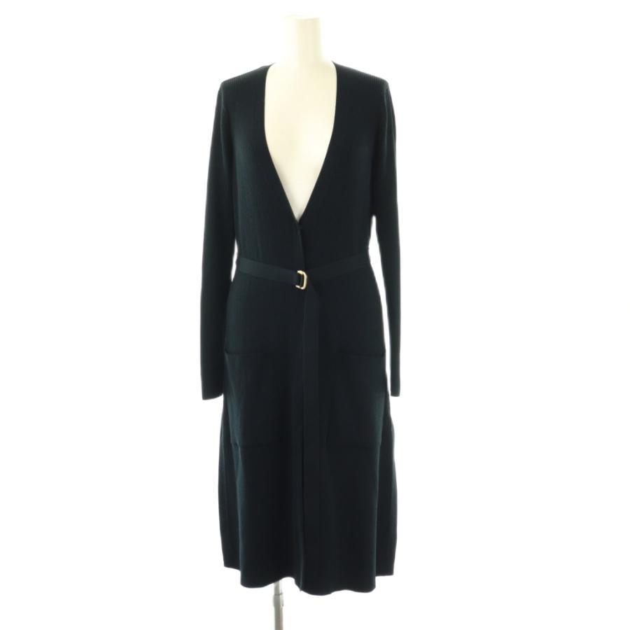 エポカ EPOCA ロングカーディガン リブニット 長袖 ベルト付き 40