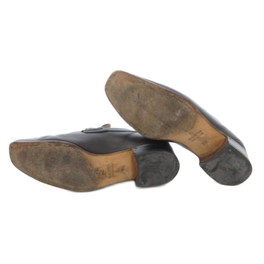 GUCCI（グッチ） ホースビットローファー シューズ レザー 7.5 ダーク