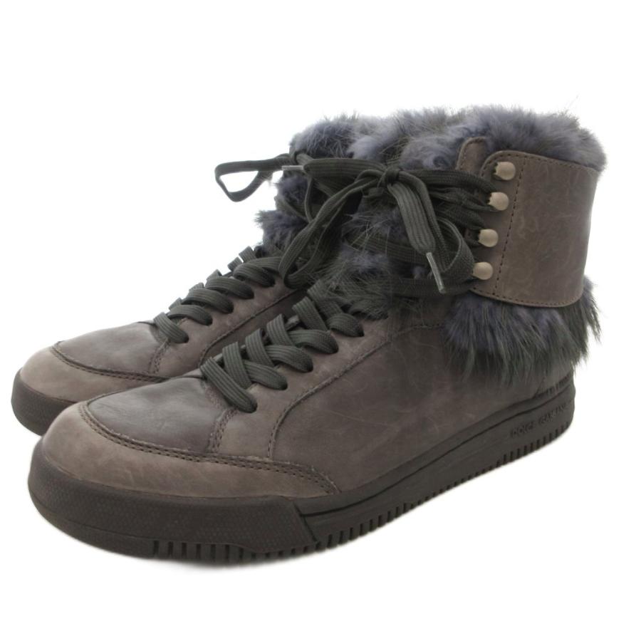 DOLCE & GABBANA D&G ファーブーツ 41.5 靴 ドルガバ DOLCE&GABBANA（ドルチェ & ガッバーナ） ドルガバ ファー ショート