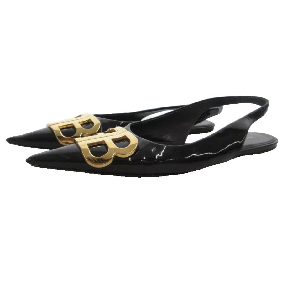 BALENCIAGA（バレンシアガ） フラットサンダル ミュール BBロゴ ポイン 