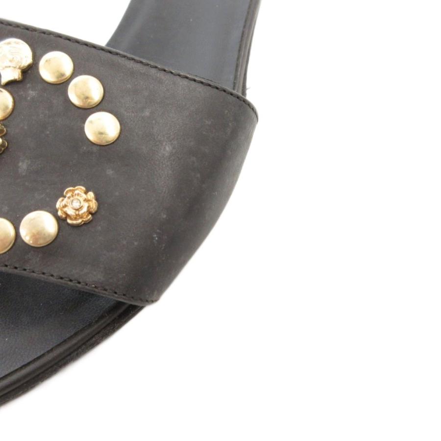 CHANEL（シャネル） ココマーク スタッズサンダル ローヒール アンクル 